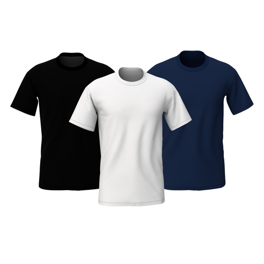 Plain Round Neck T-Shirts Combo of 3