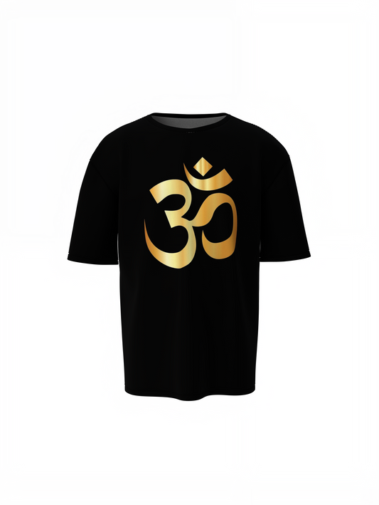 Om Gold Art Oversized T-Shirts