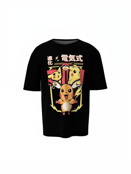 Evolution Pokemon Oversized T-Shirts