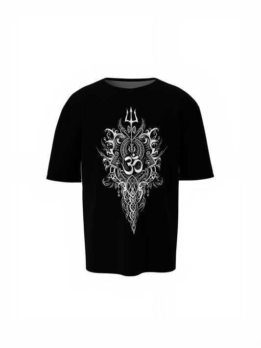 Om Mandala Art Oversized T-Shirts