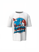 Comic Captain America Oversized T-Shirts