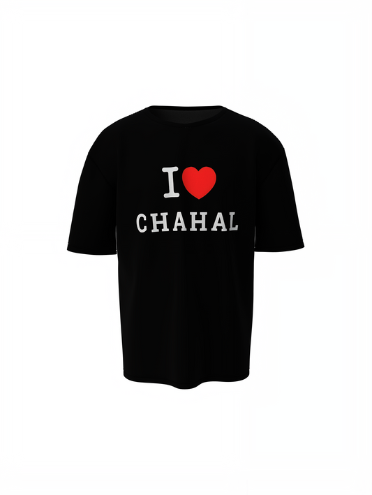 I Love Chahal Oversized T-Shirt