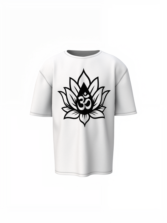 Om Inside Lotus Oversized T-Shirts