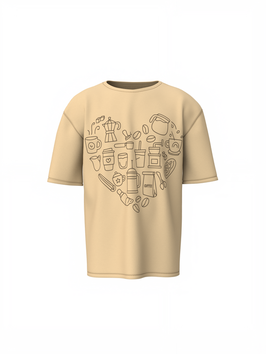 Love Coffee Oversized T-Shirts