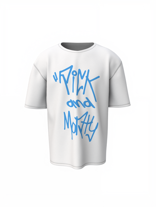 Rick Morty Text Oversized T-Shirts