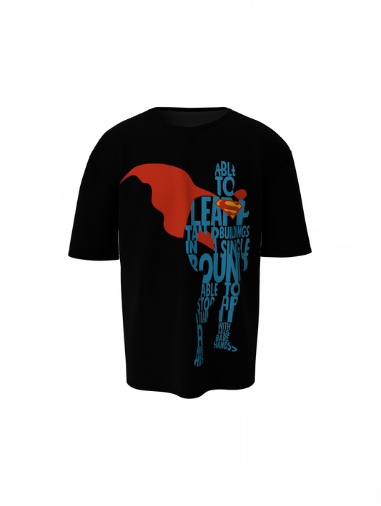 Superman Print Oversized T-Shirt