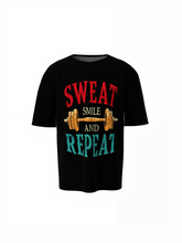 Sweat Smile Repeat Oversized T-Shirts