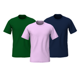 Plain Round Neck T-Shirts Combo of 3