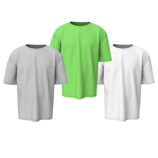 Plain Oversized T-Shirts Combo of 3