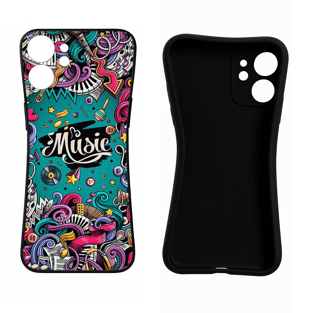 Music Graffiti Poco X6 Pro Back Cover