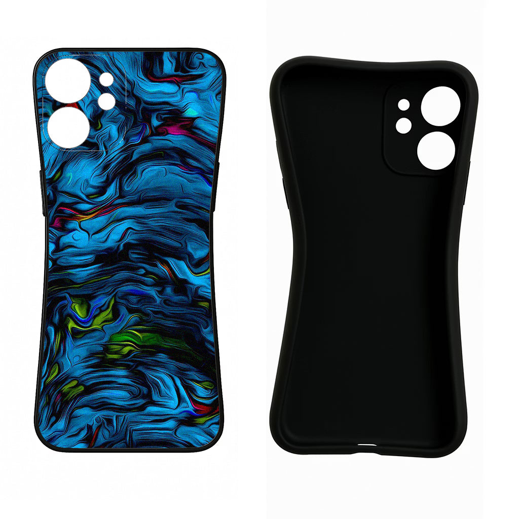Dark Blue Abstract Poco X6 Pro Back Cover