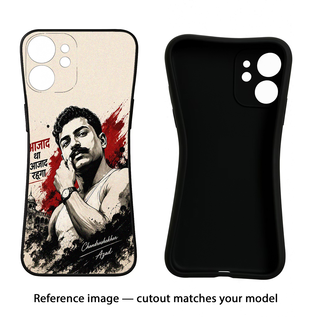 Chandrashekhar Azad Fearless POCO X7 Pro 5G Back Cover Black Soft Case - Hello Swanky