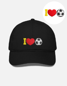 I Love Football Embroidered Design