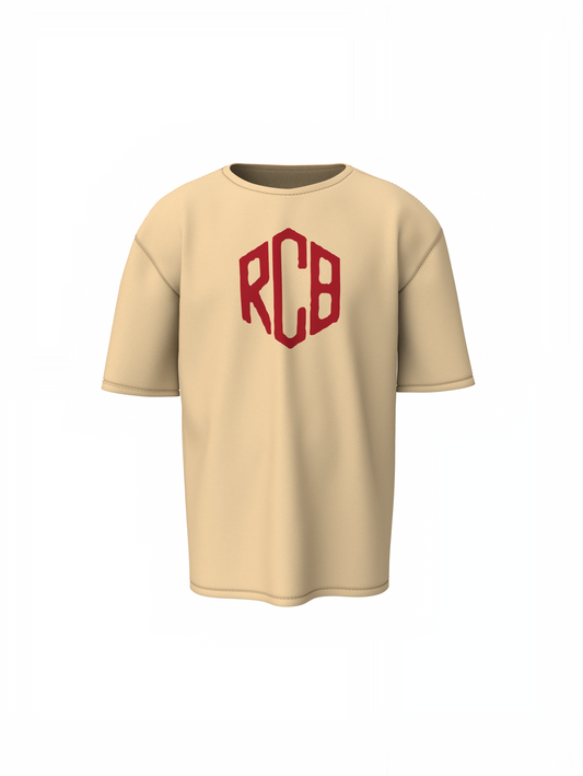 Red Hex RCB Logo Oversized T-Shirt