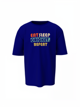 Eat, Sleep, Cricket, Repeat, Oversized T-Shirt