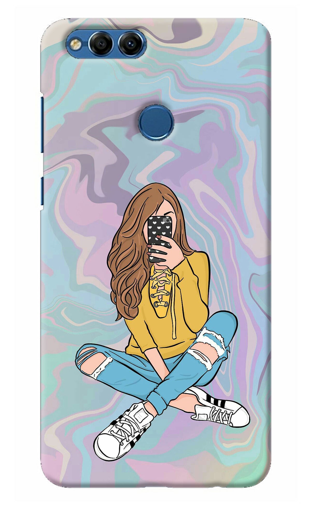 Selfie Girl Honor 7X Back Cover