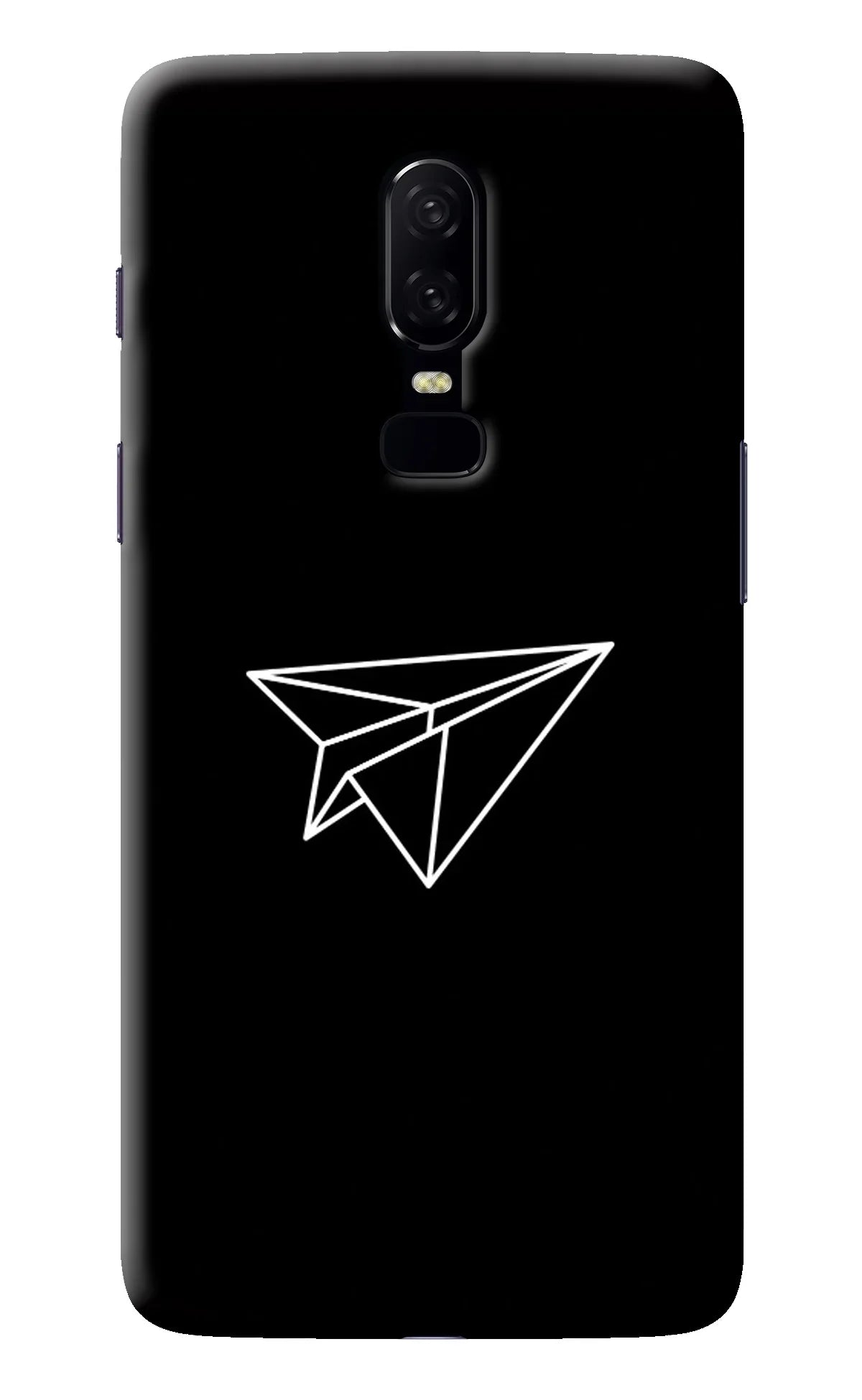 Paper Plane White Oneplus 6 Back Cover