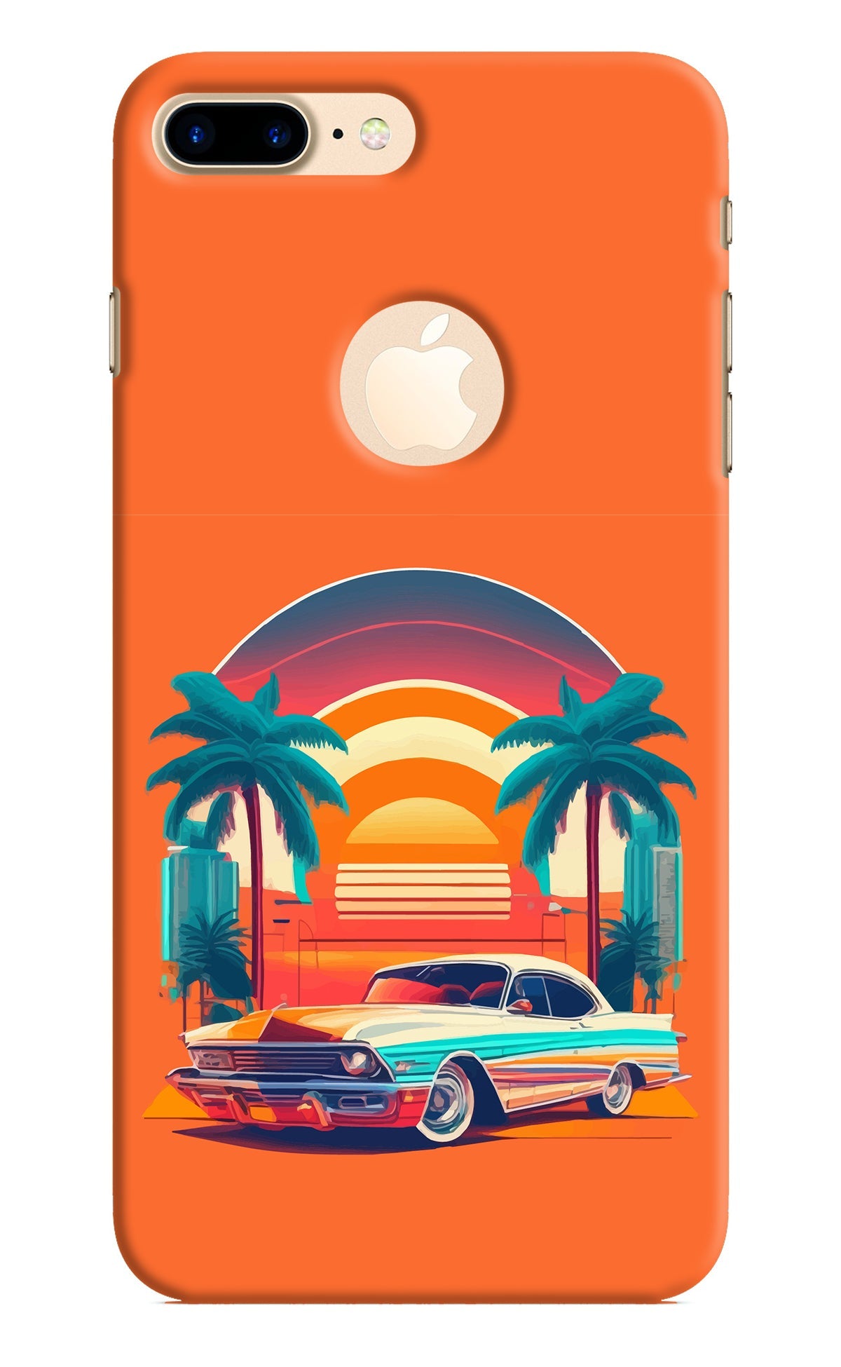 Palm Drive 80s iPhone 8 Plus Logocut Back Cover