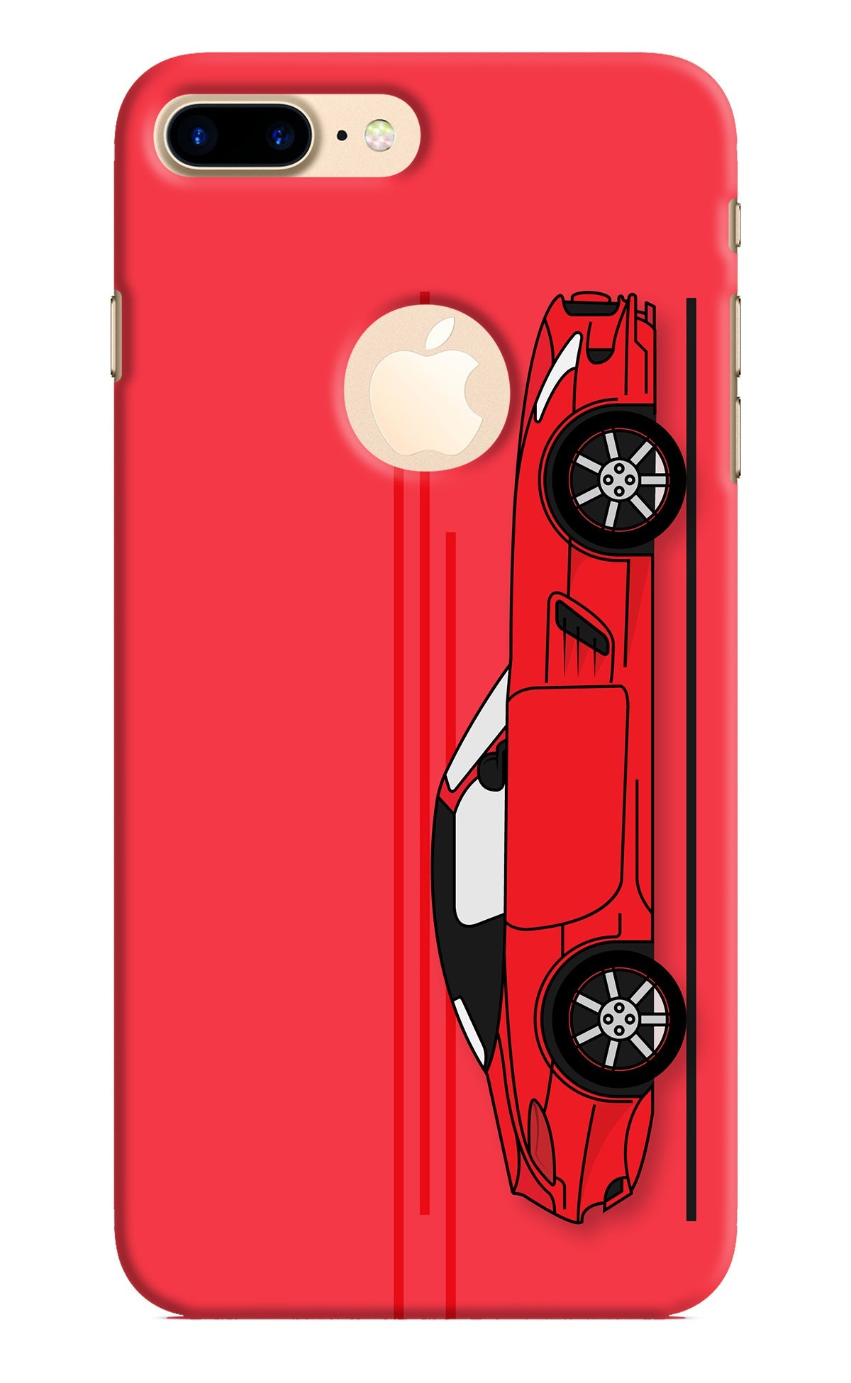 Red Velocity iPhone 8 Plus Logocut Back Cover