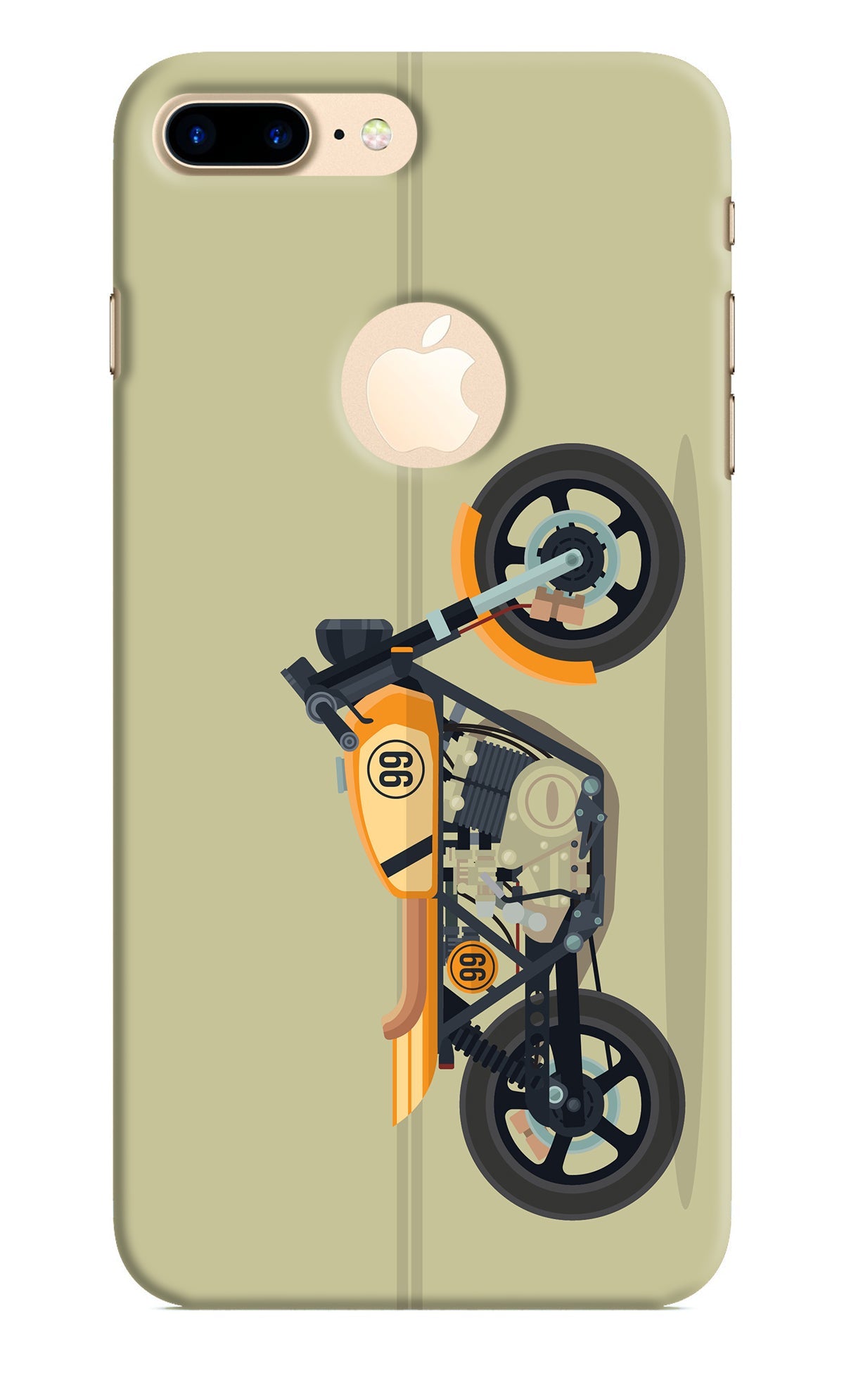 Vertical Speedster iPhone 8 Plus Logocut Back Cover
