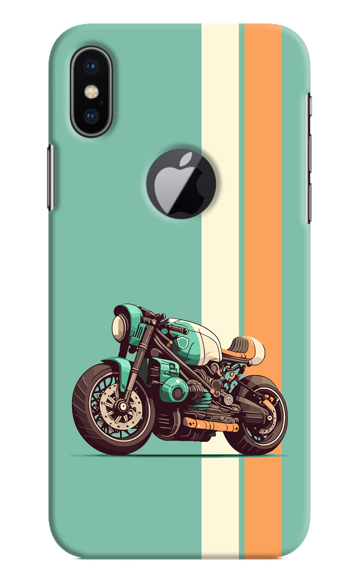 Striped Moto Drift iPhone X Logocut Back Cover
