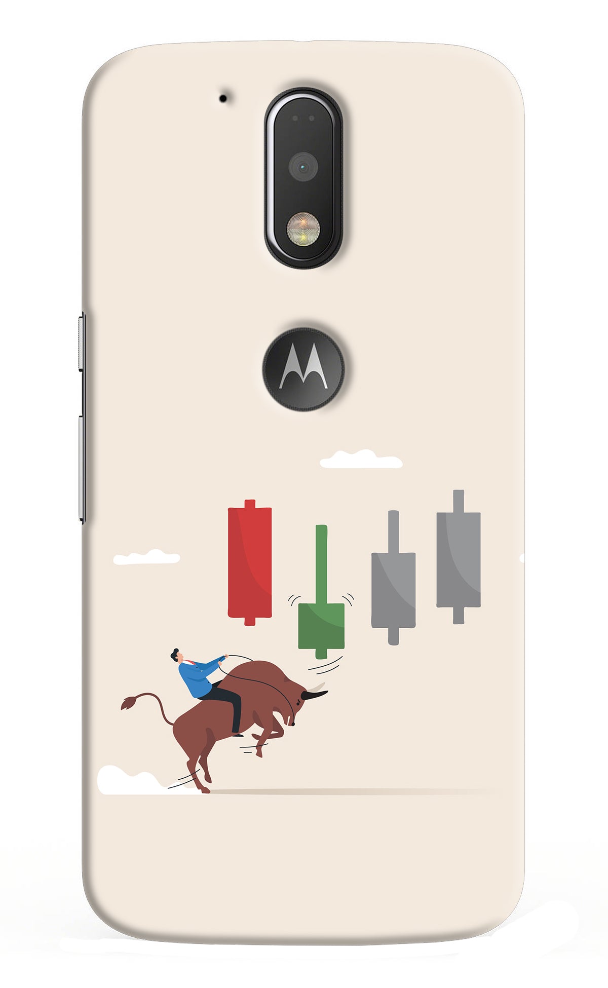 Bull Trading Momentum Moto G4/G4 plus logocut Back Cover