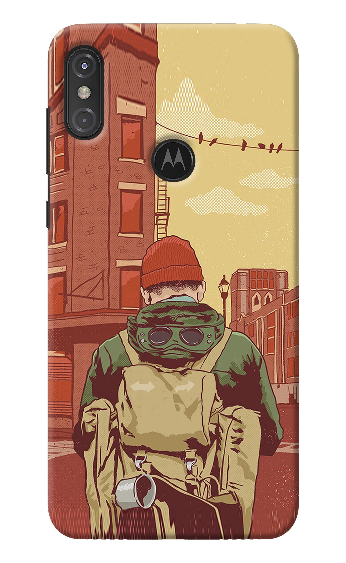 Adventurous Moto One Power Back Cover