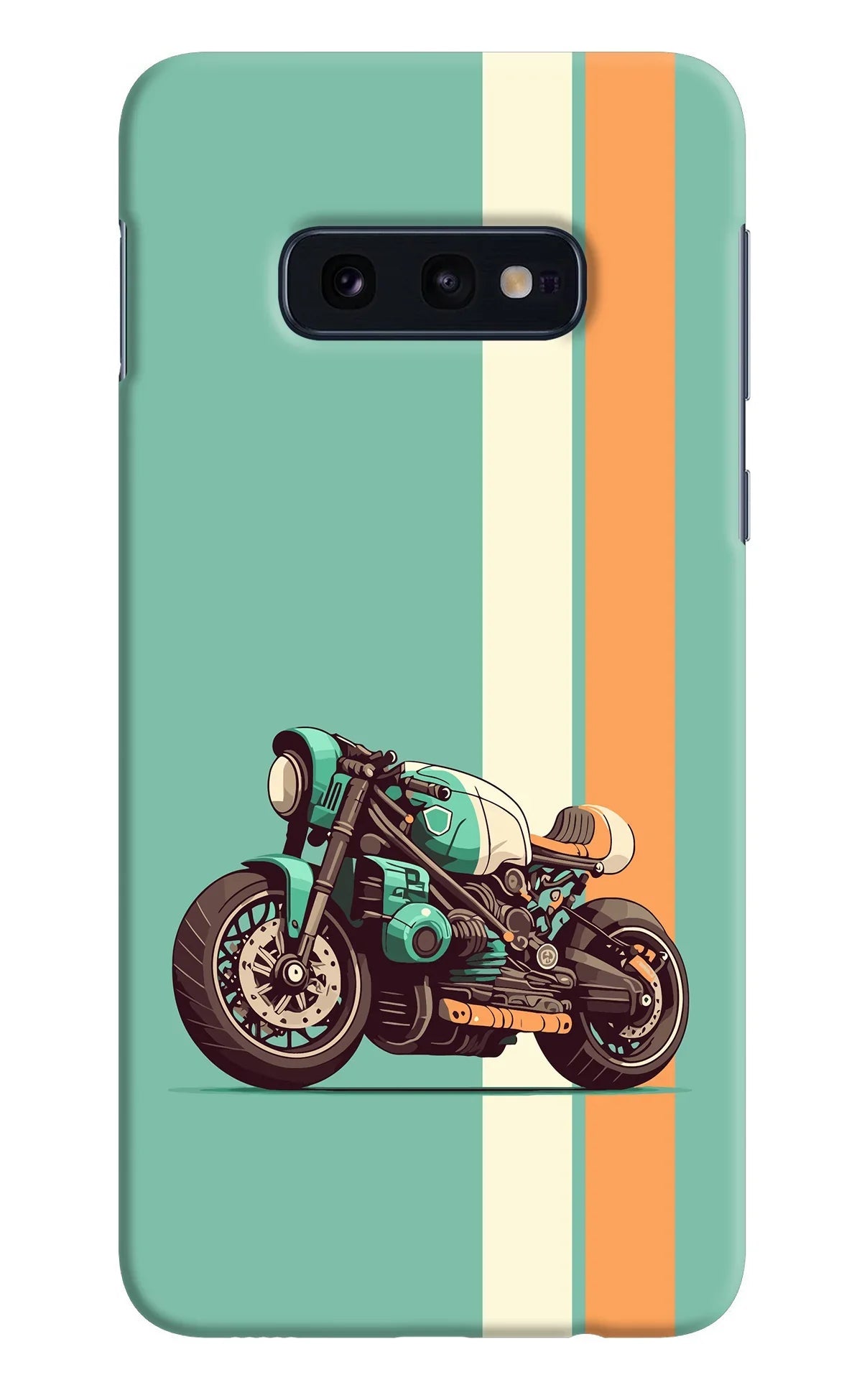 Striped Moto Drift Samsung S10E Back Cover