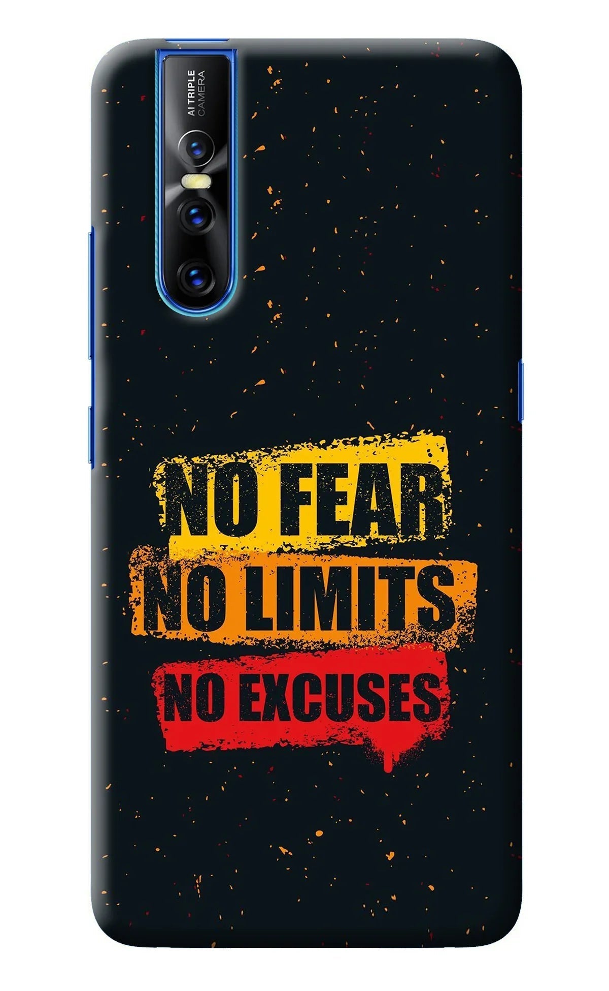 No Fear No Limits No Excuse Vivo V15 Pro Back Cover