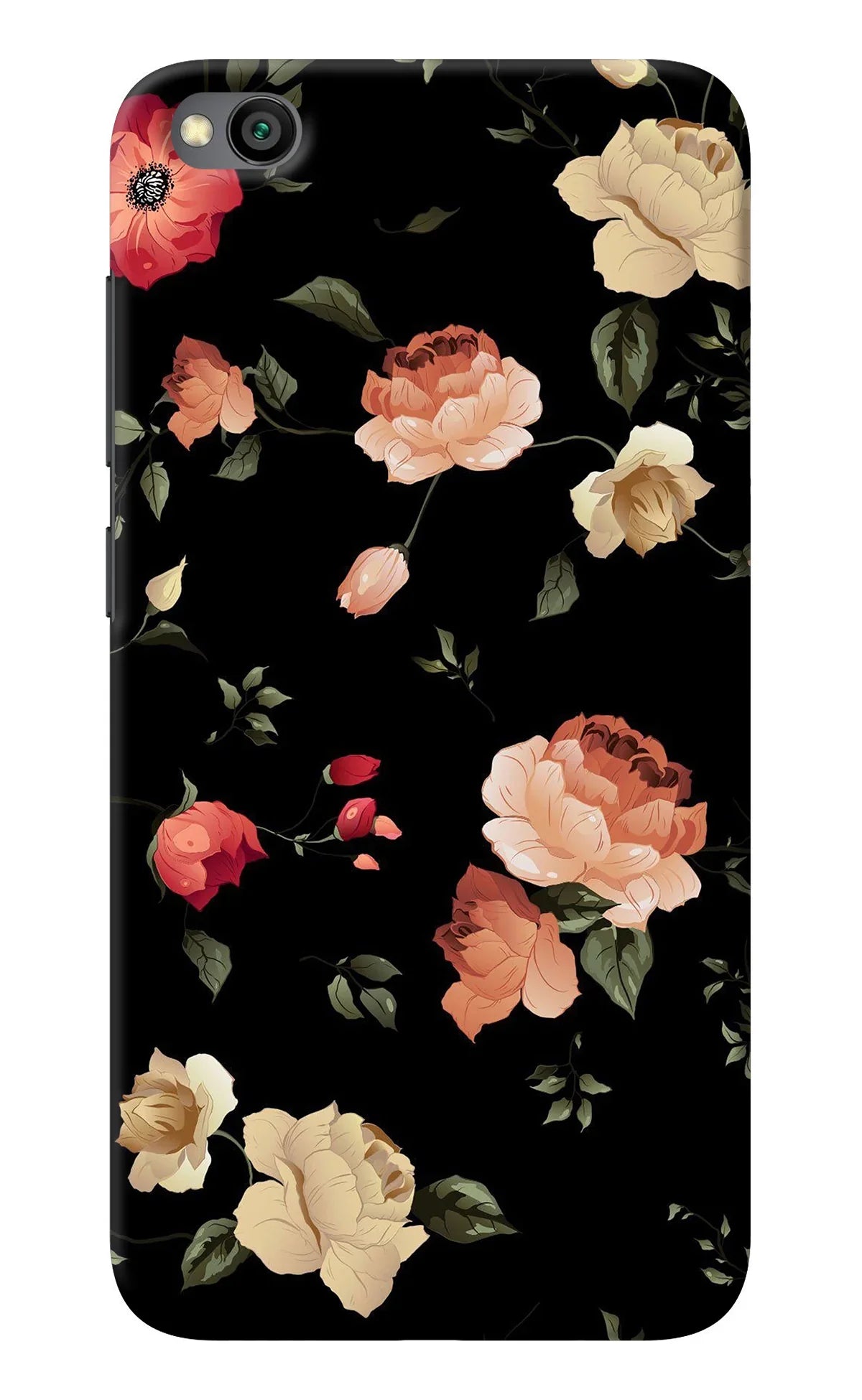 Flowers Redmi Go Back Cover