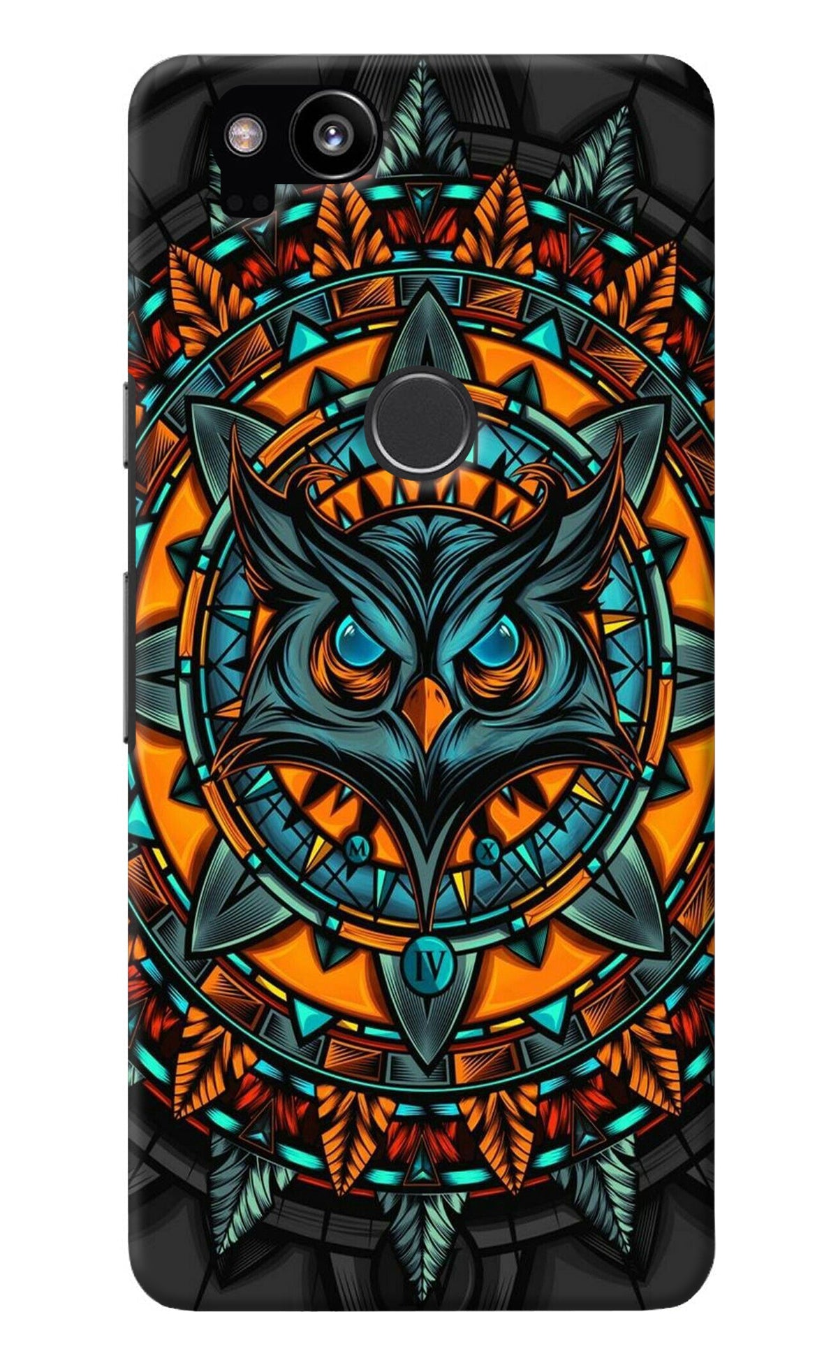 Angry Owl Art Google Pixel 2 Back Cover