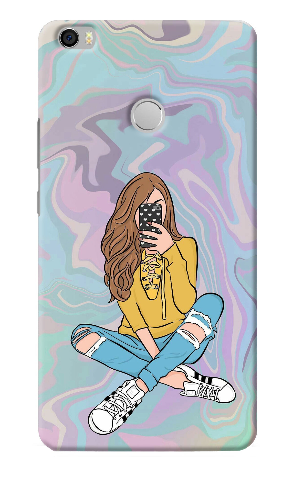 Selfie Girl Mi Max Back Cover