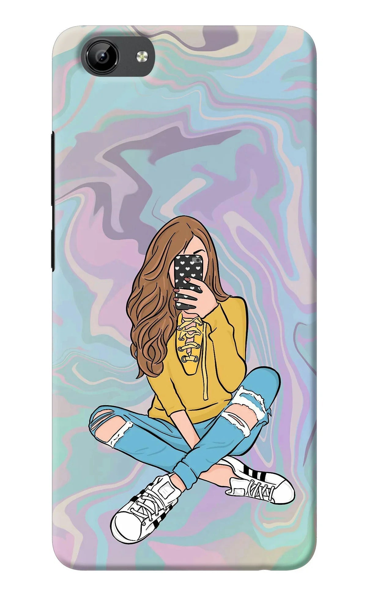 Selfie Girl Vivo Y71 Back Cover