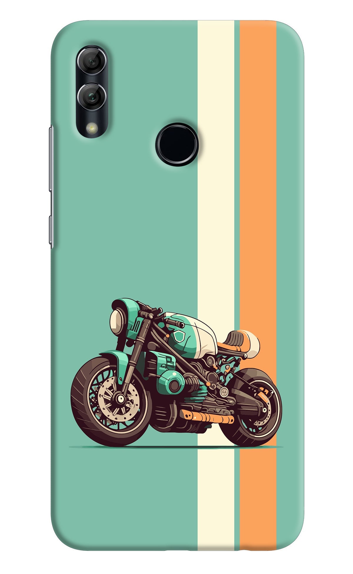 Striped Moto Drift Honor 10 Lite Back Cover
