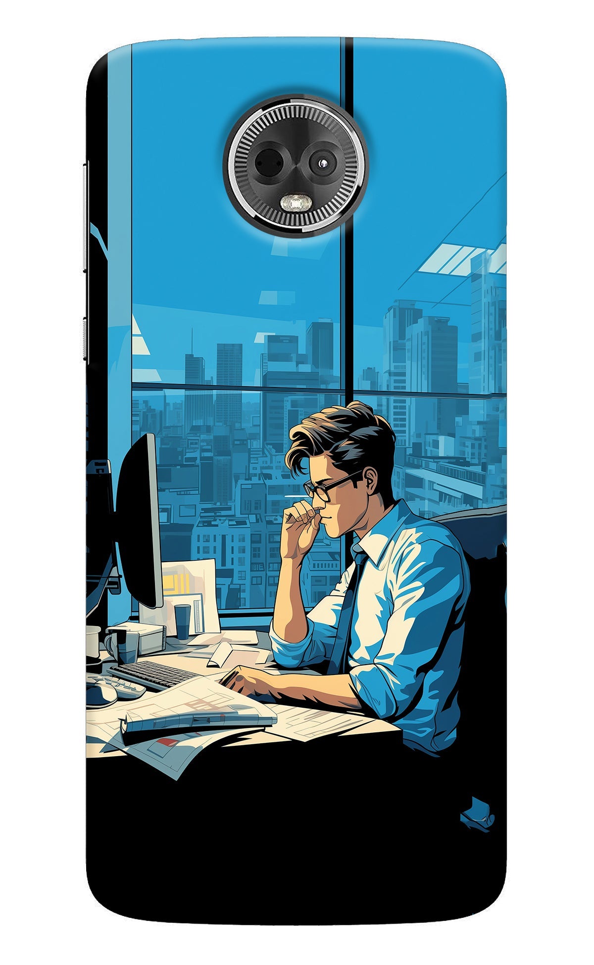 Focused Hustler (AI Generated) Moto E5 Plus Back Cover