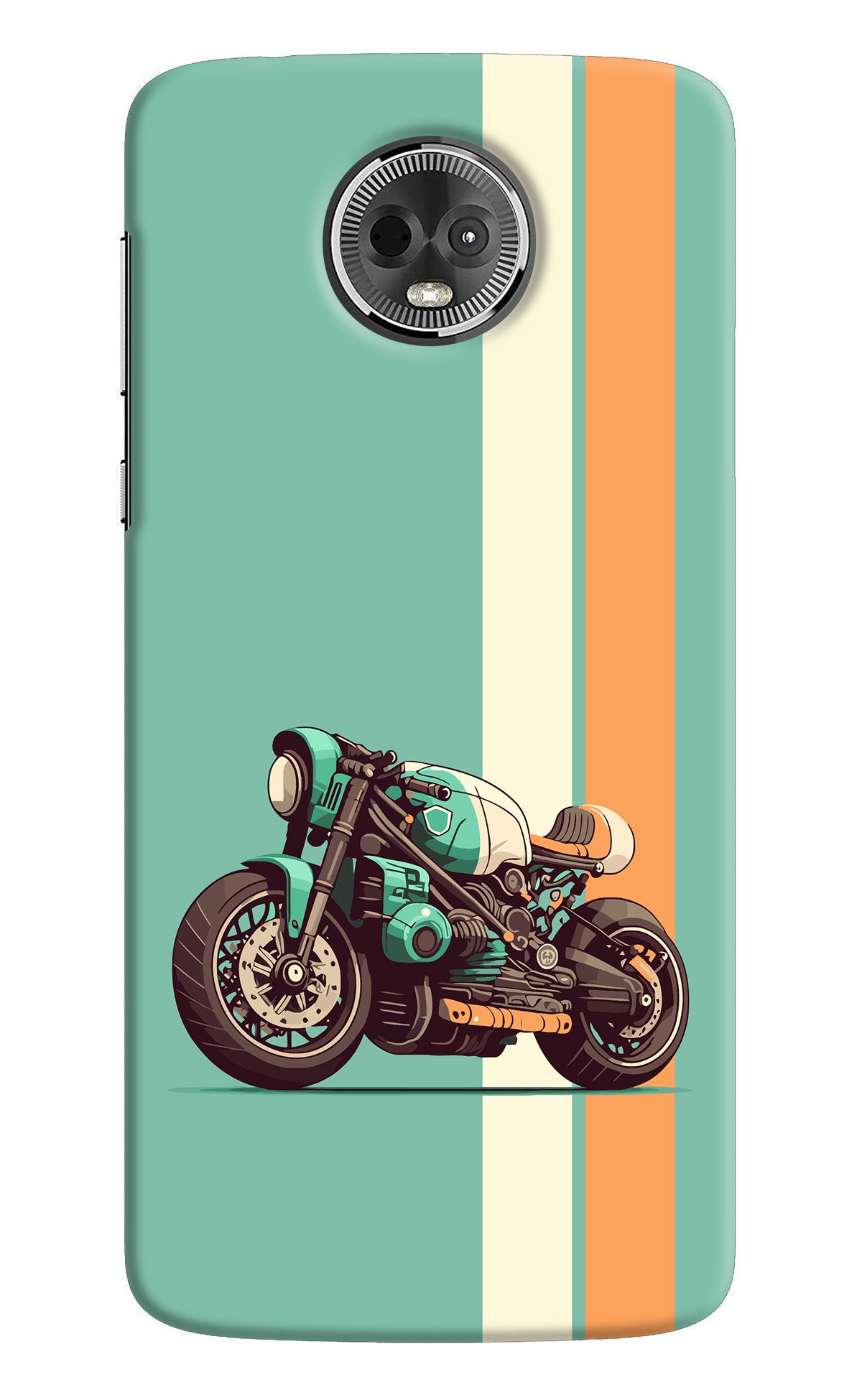 Striped Moto Drift Moto E5 Plus Back Cover