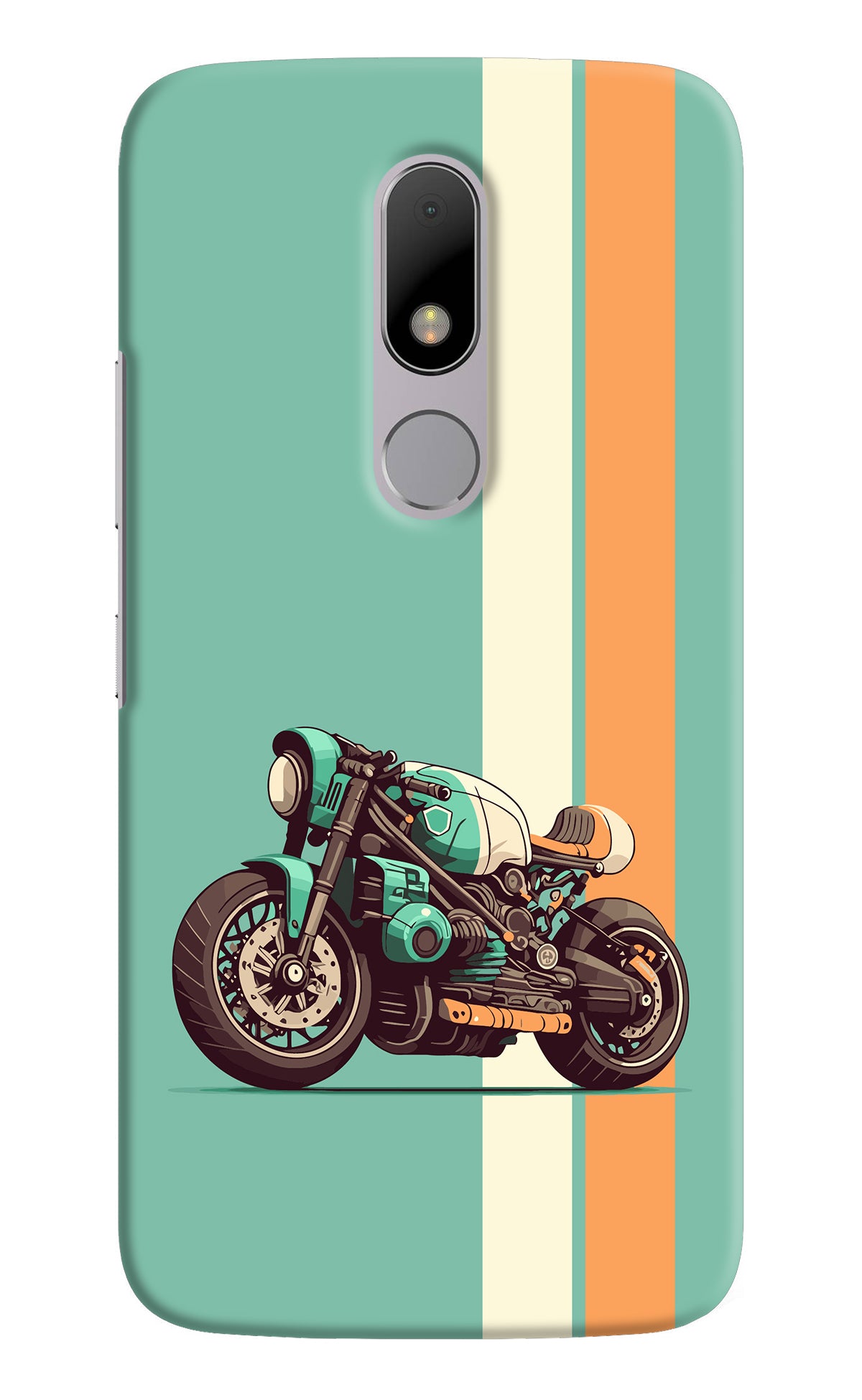 Striped Moto Drift Moto M Back Cover