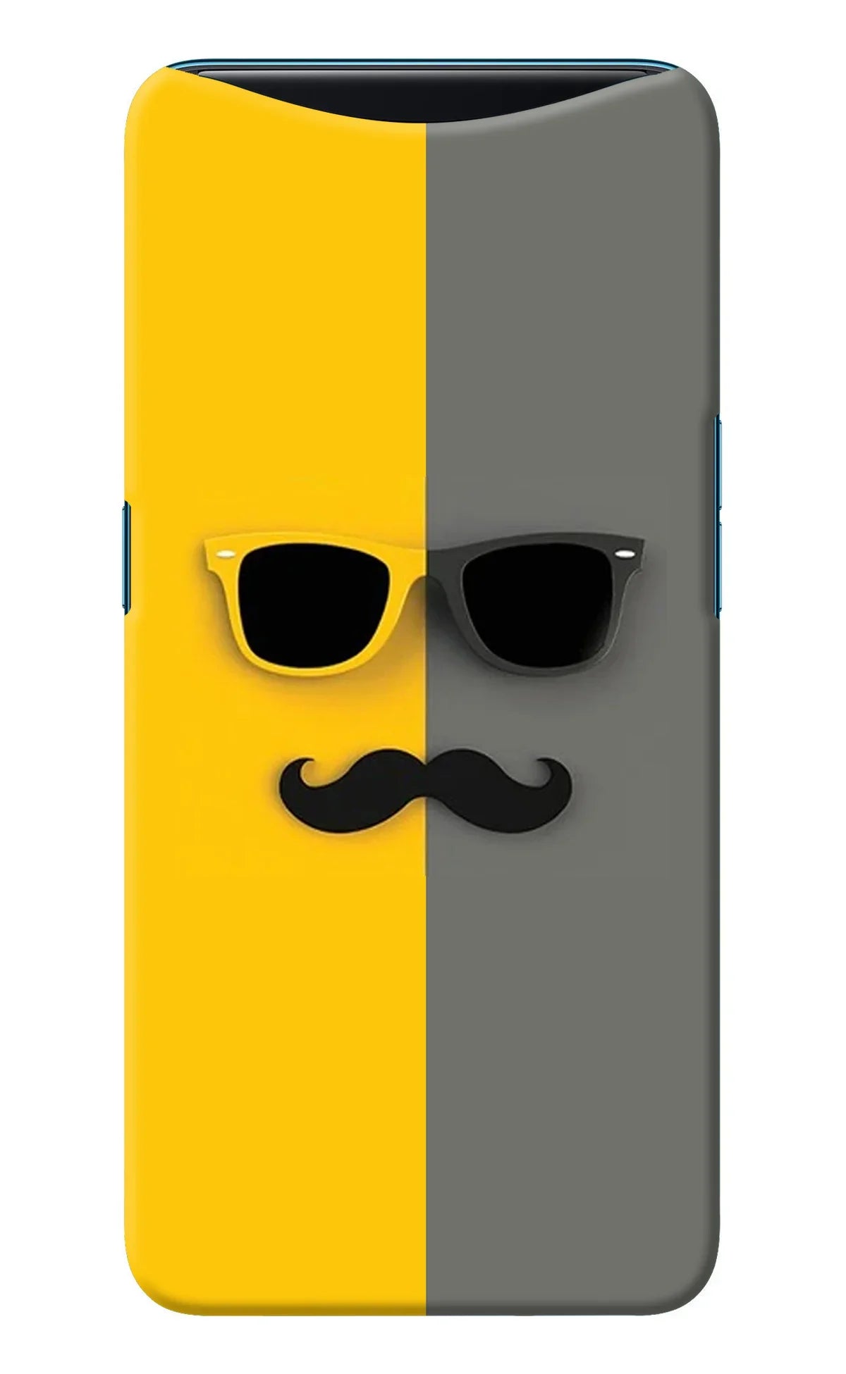 Sunglasses with Mustache Oppo Find X Back Cover