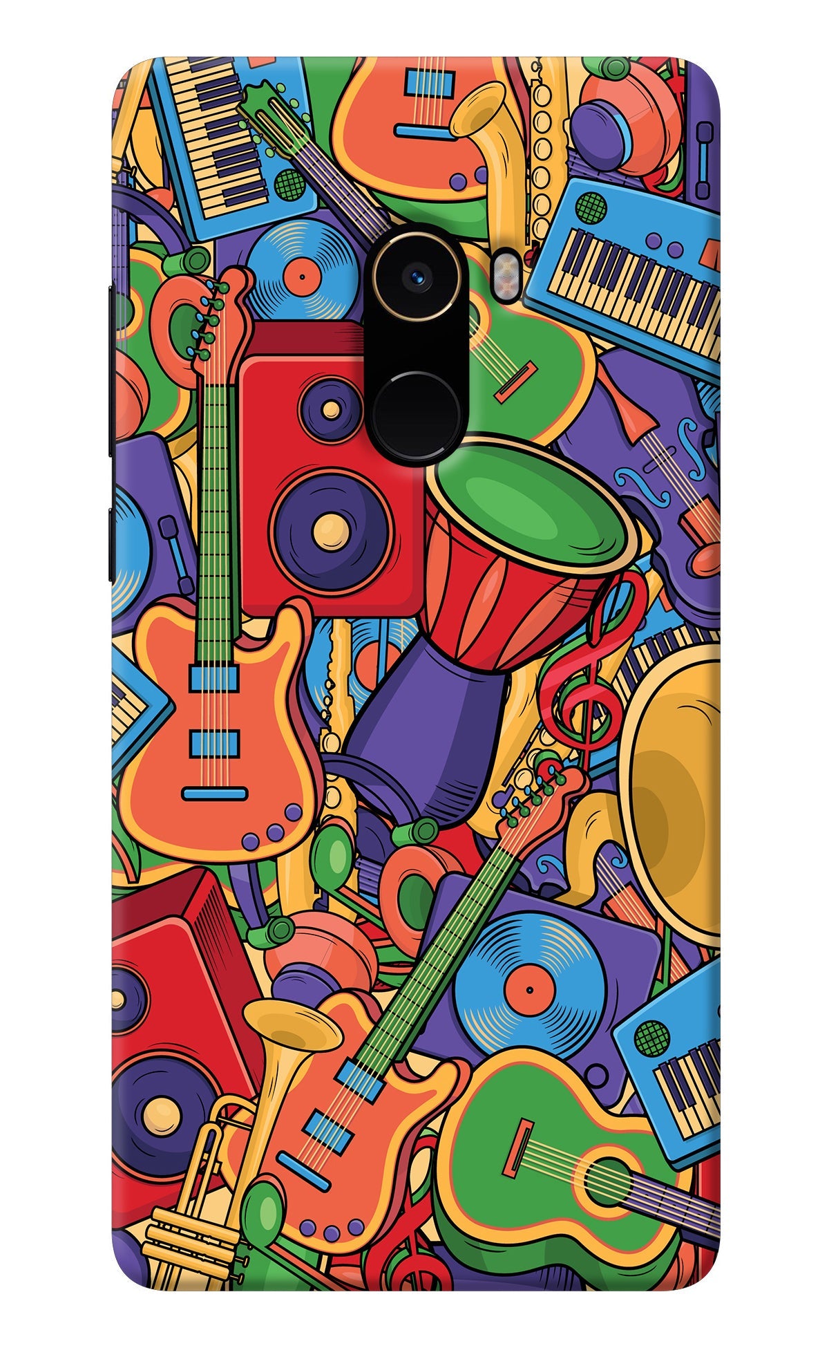 Music Instrument Doodle Mi Mix 2 Back Cover