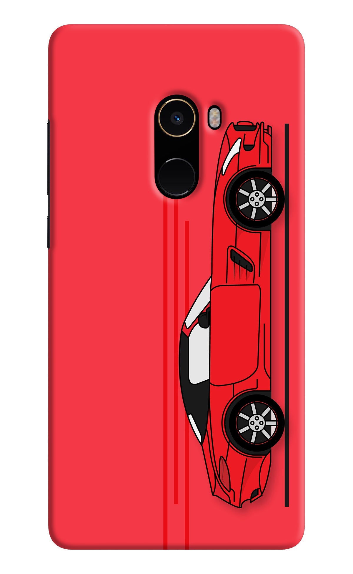 Red Velocity Mi Mix 2 Back Cover