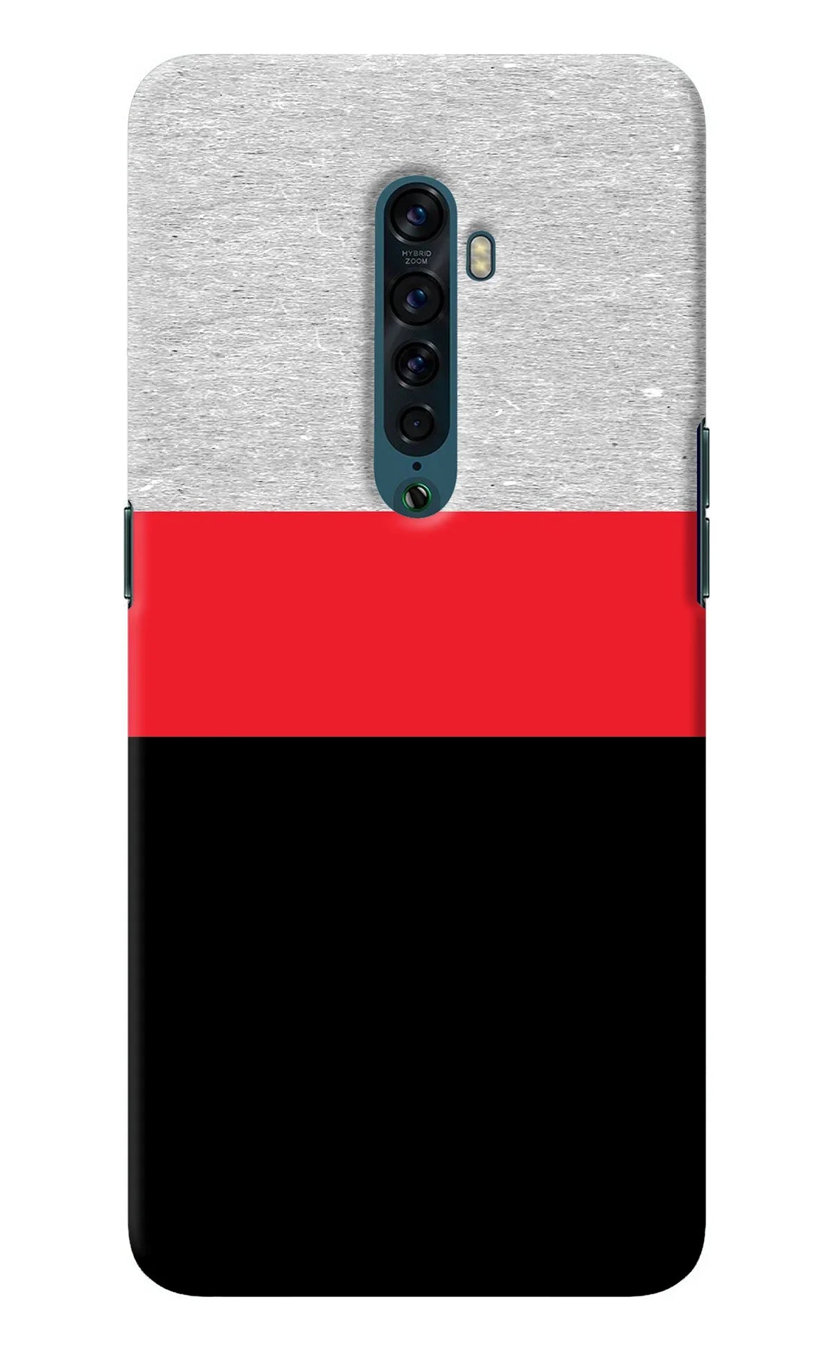 Tri Color Pattern Oppo Reno2 Back Cover