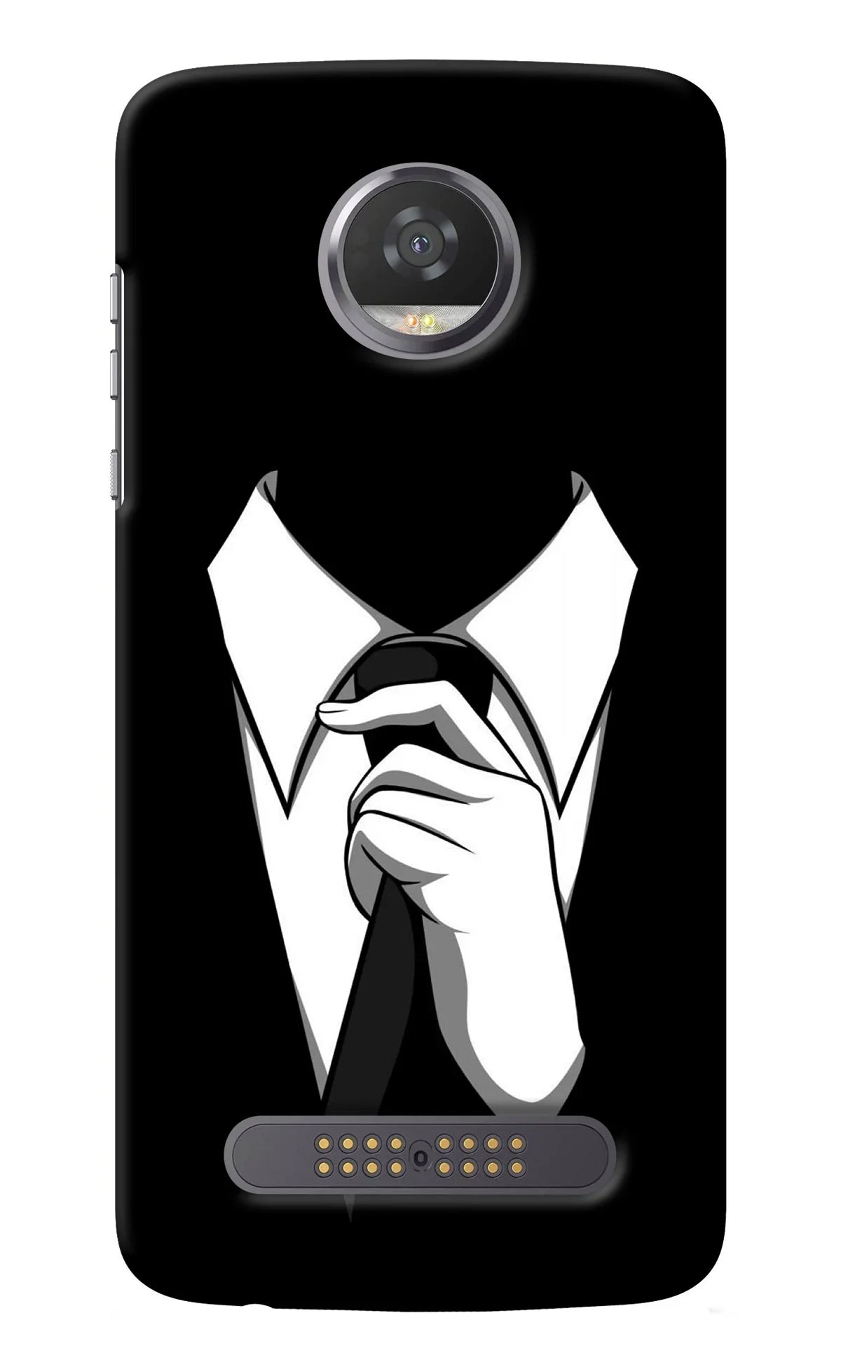 Black Tie Moto Z2 Play Back Cover