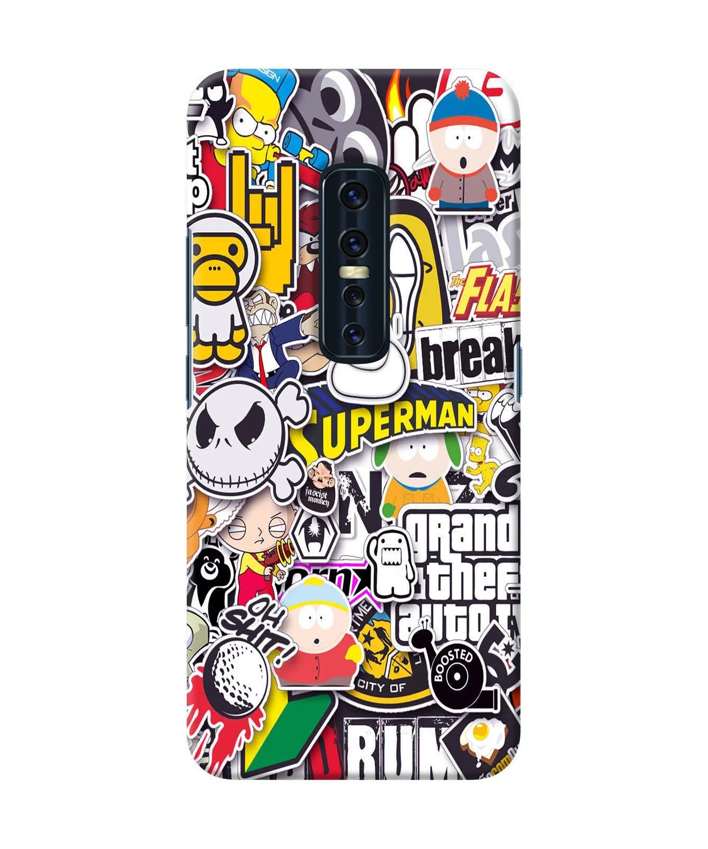 Sticker Bomb Vivo V17 Pro Back Cover