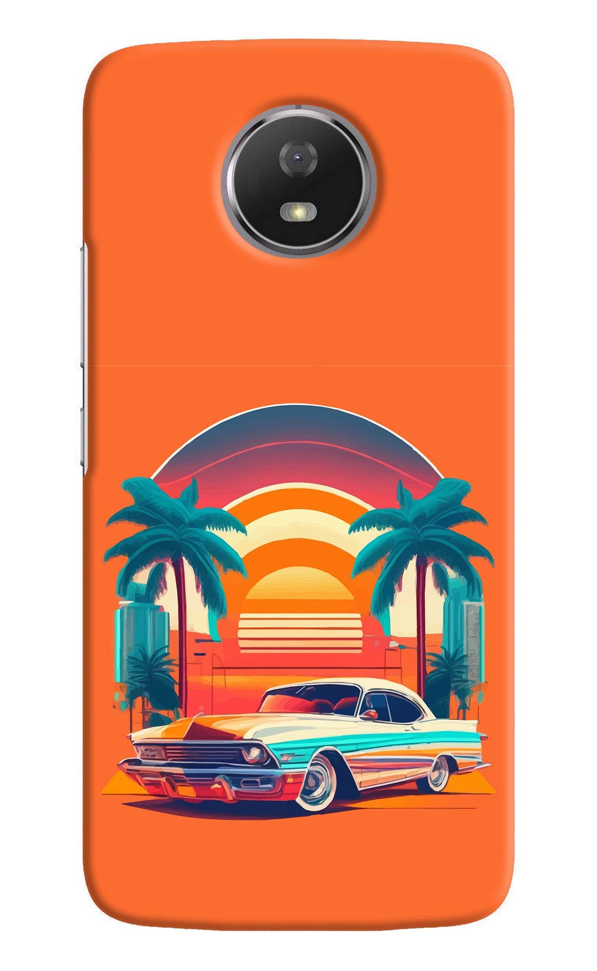 Palm Drive 80s Moto G5S Back Cover