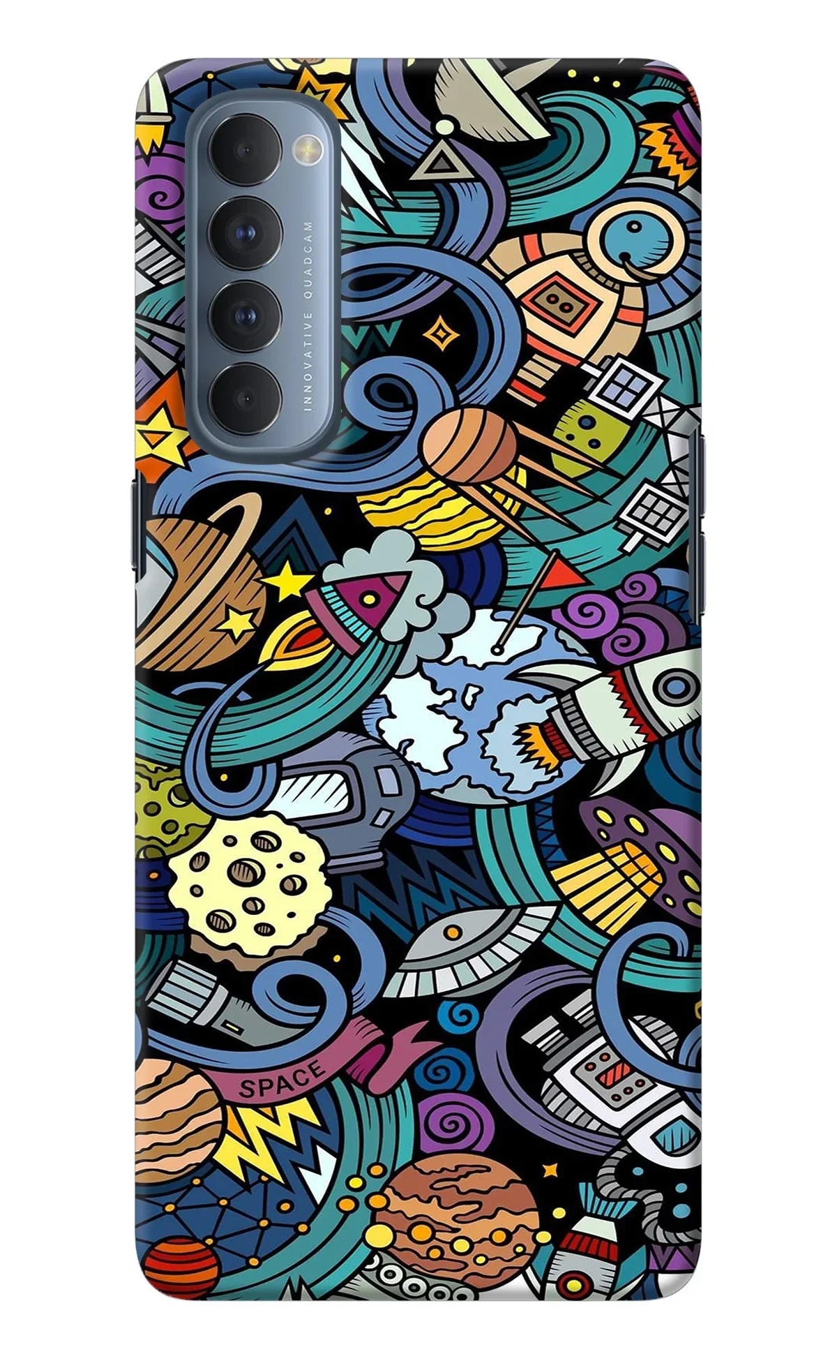 Space Abstract Oppo Reno4 Pro Back Cover