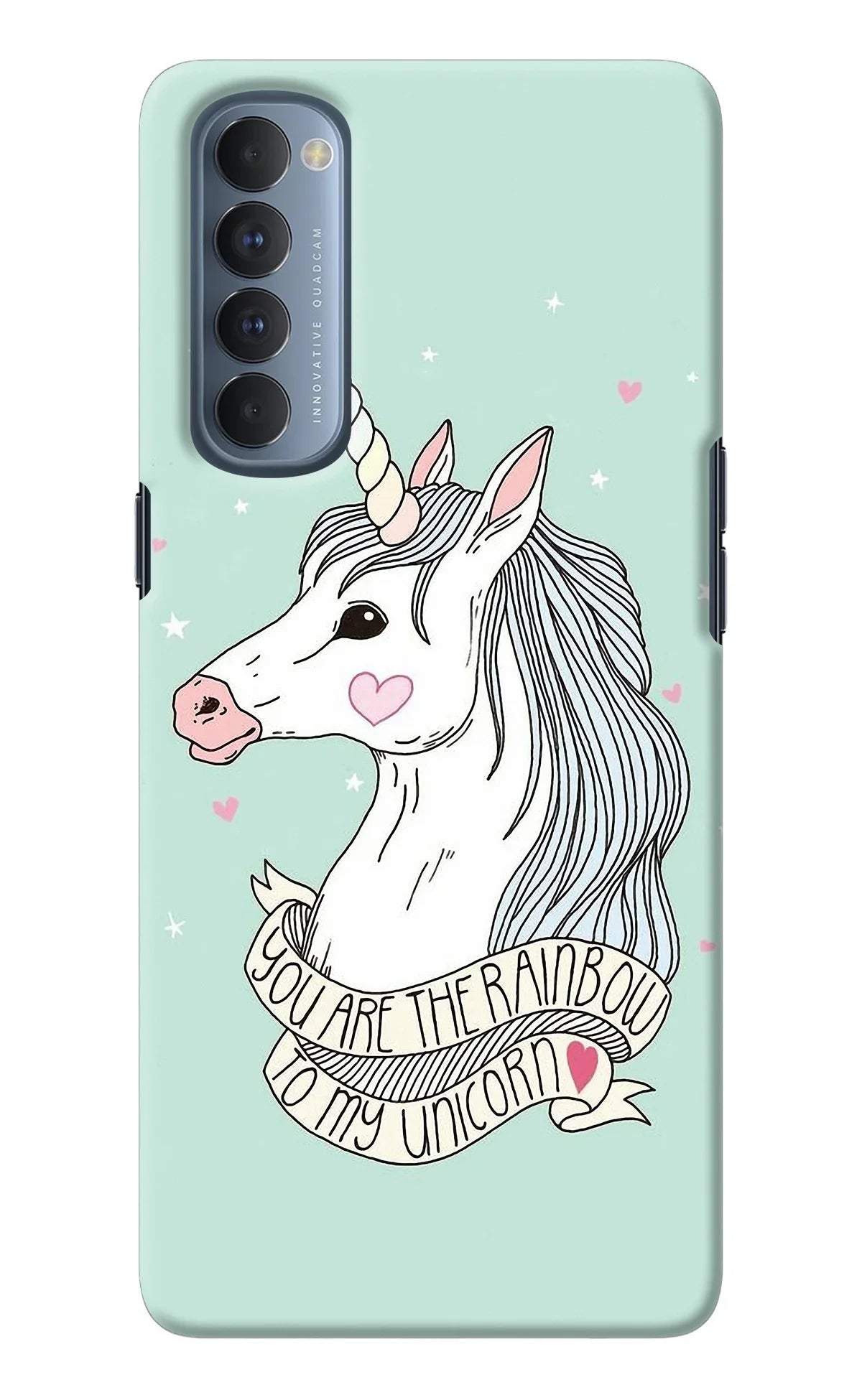 Unicorn Wallpaper Oppo Reno4 Pro Back Cover