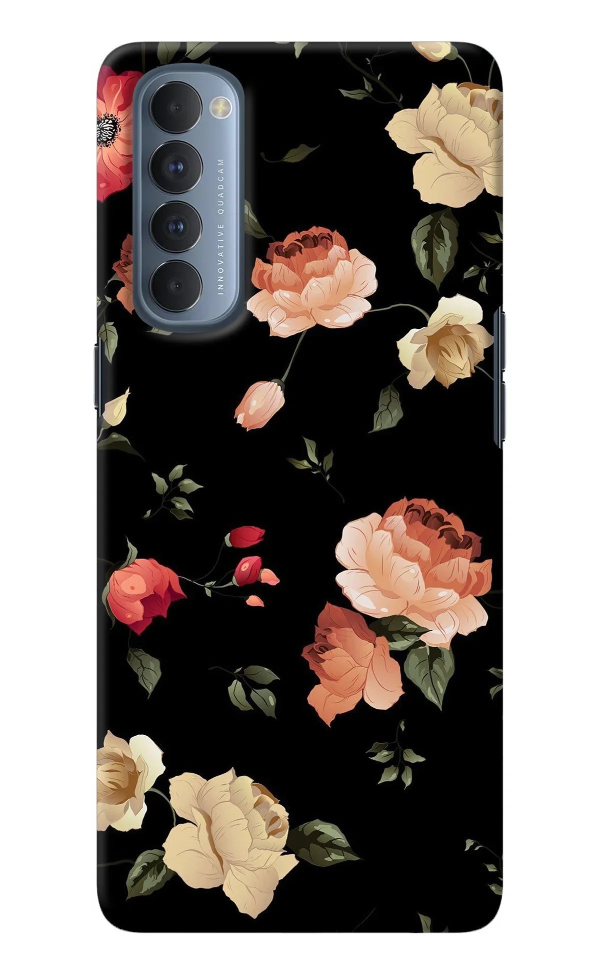 Flowers Oppo Reno4 Pro Back Cover