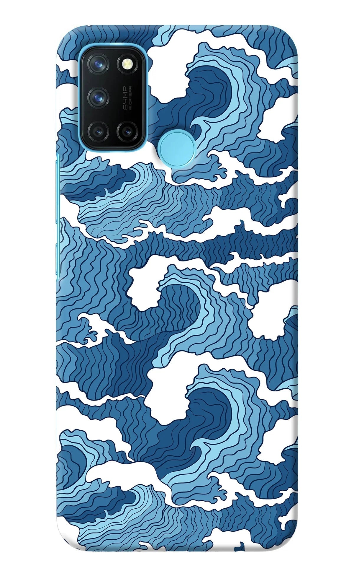 Blue Waves Realme C17/Realme 7i Back Cover