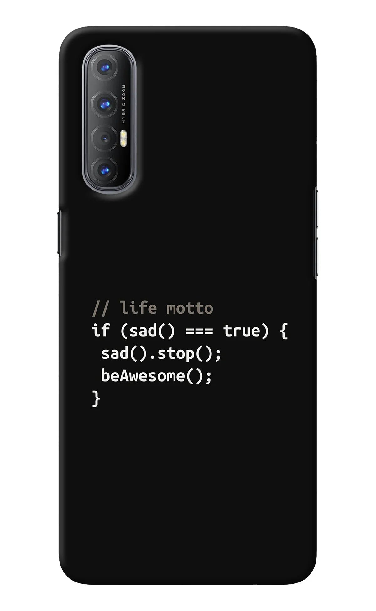 Life Motto Code Oppo Reno3 Pro Back Cover