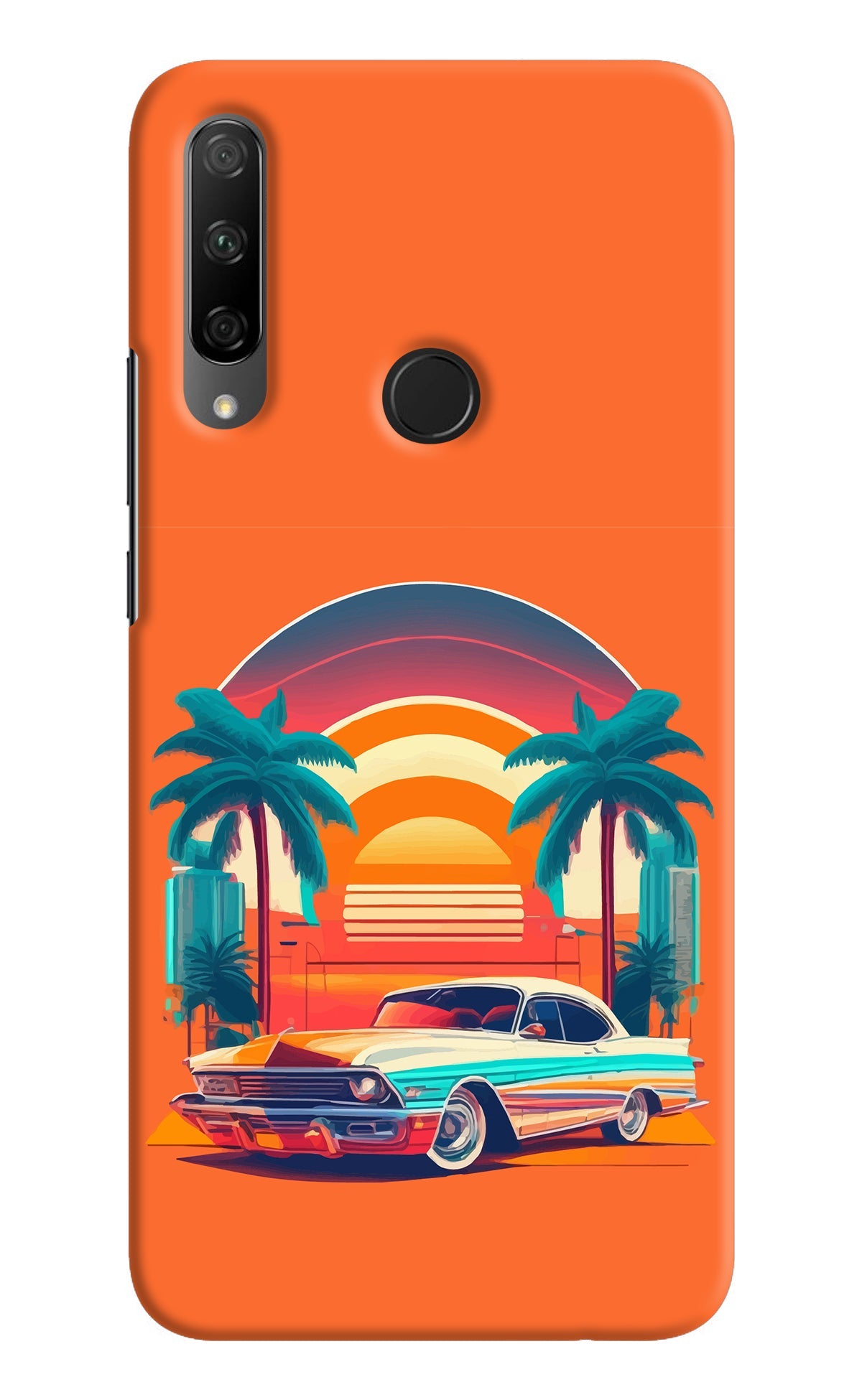Palm Drive 80s Honor 9X Back Cover